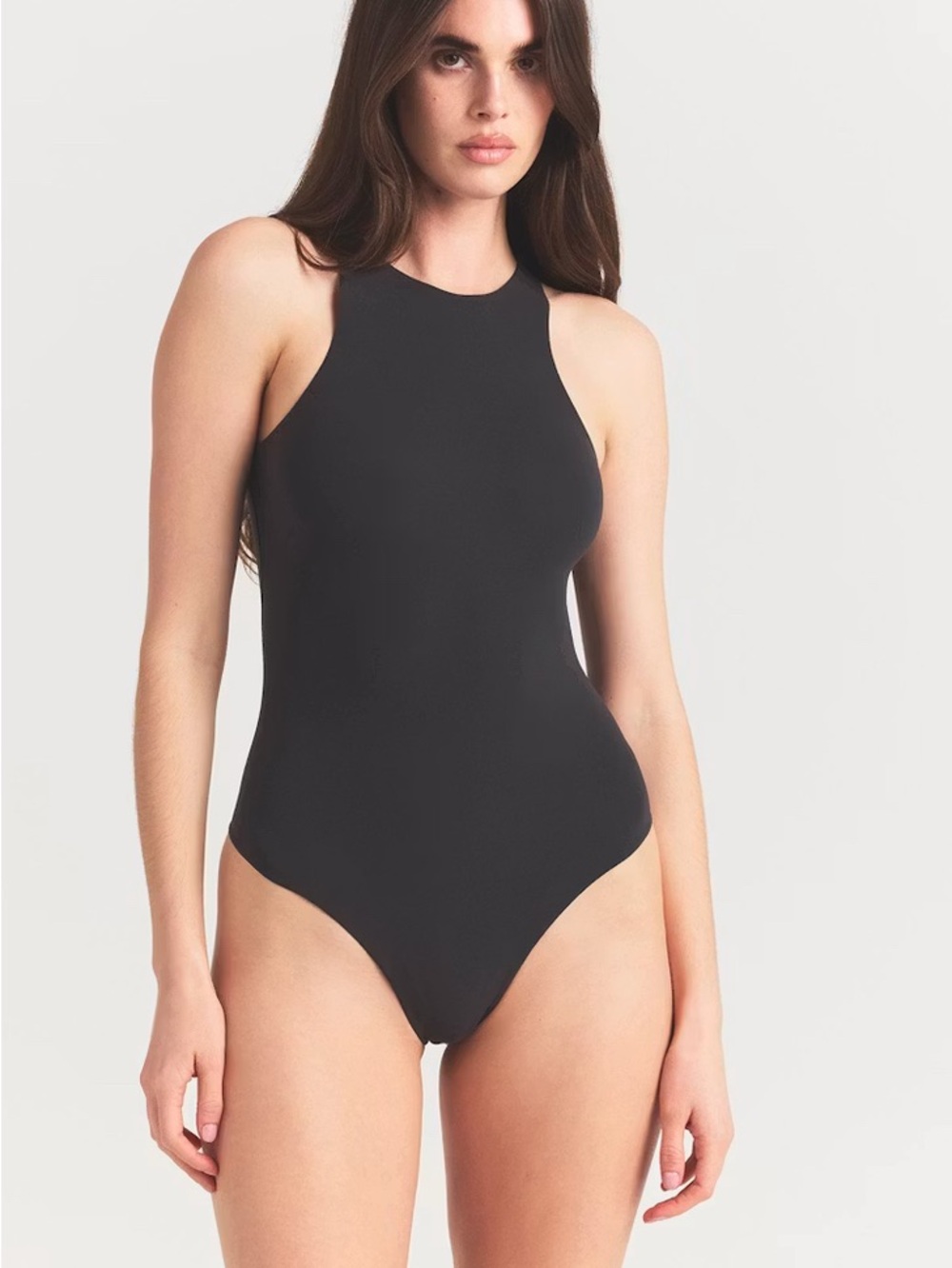 SKIMS Black High Neck One-Piece